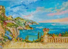 "Terrace with sea view"