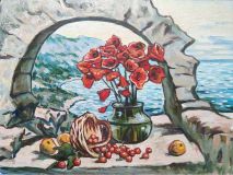 still life with poppies