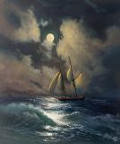 Sailboat in the moonlight