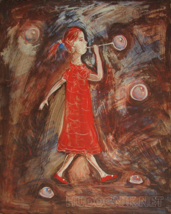 Картина Мыльные пузыри. Размеры: 50x63, Год: 2016, Цена: 10000 рублей ...