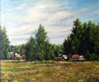 Among the Fields. Dachas