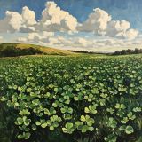 Landscape with clover