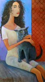 Girl with a cat