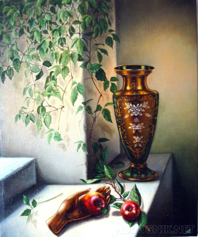 Still-life with a Vase and Apples