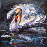 Swan. Dance on the water