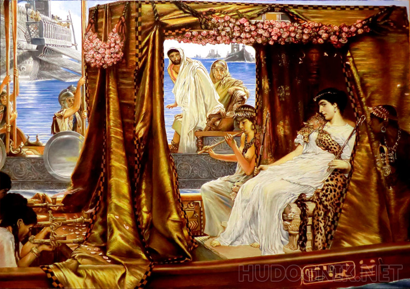 The meeting of Anthony and Cleopatra (41 BC) the cop from Alma-Tadema