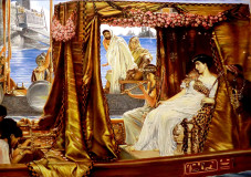 The meeting of Anthony and Cleopatra (41 BC) the cop from Alma-Tadema