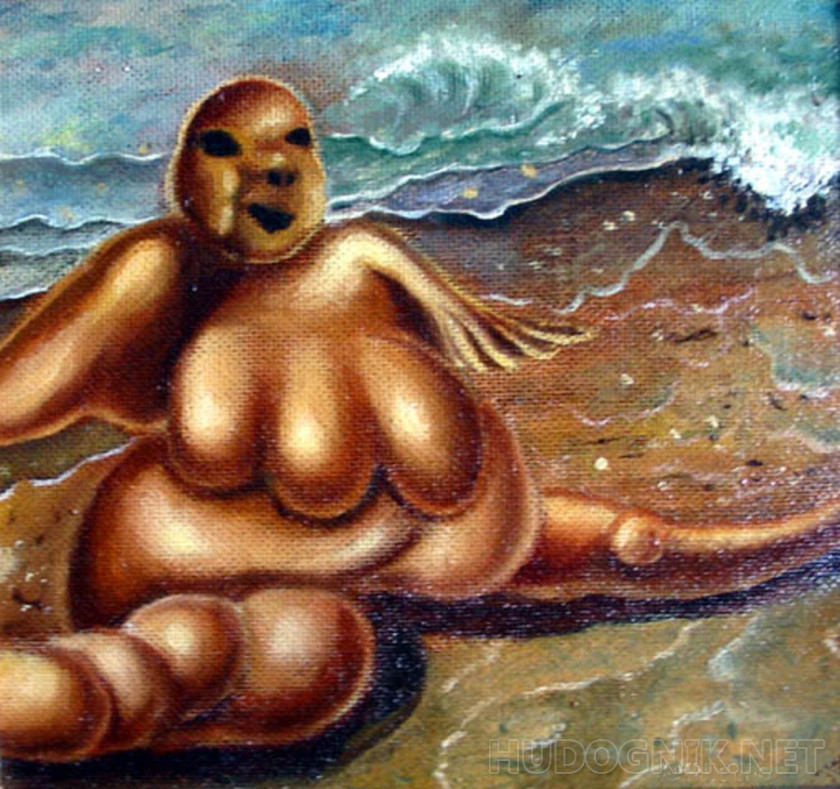 The inflatable Man on the Beach