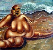 The inflatable Man on the Beach