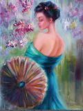 In a blooming garden