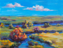 Summer landscape with river