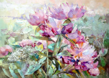 The blooming peony