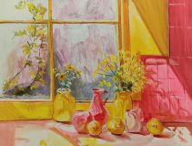 Daisies on the window