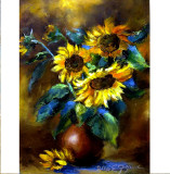 Sunflowers in a vase