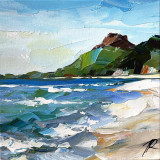 The sound of the warm sea