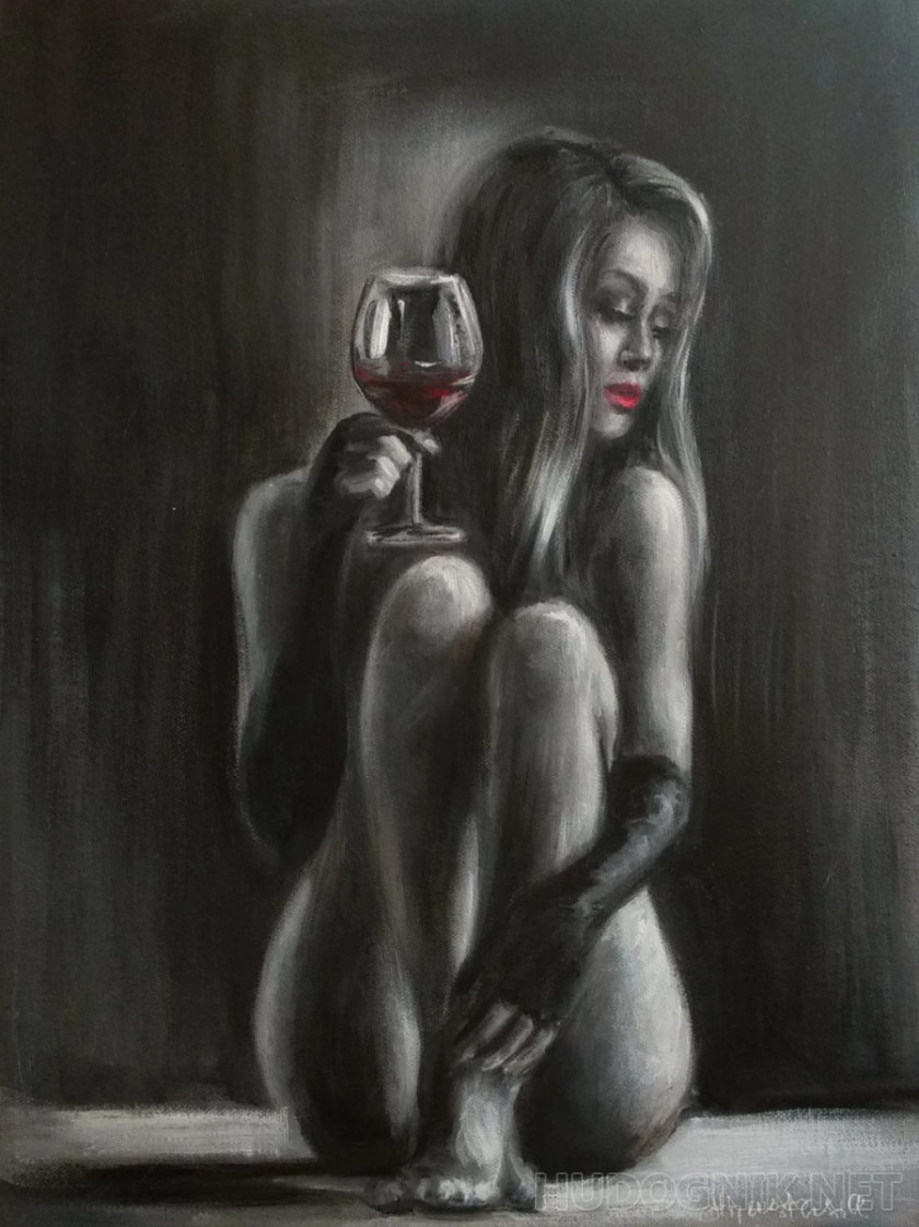 A glass of red wine