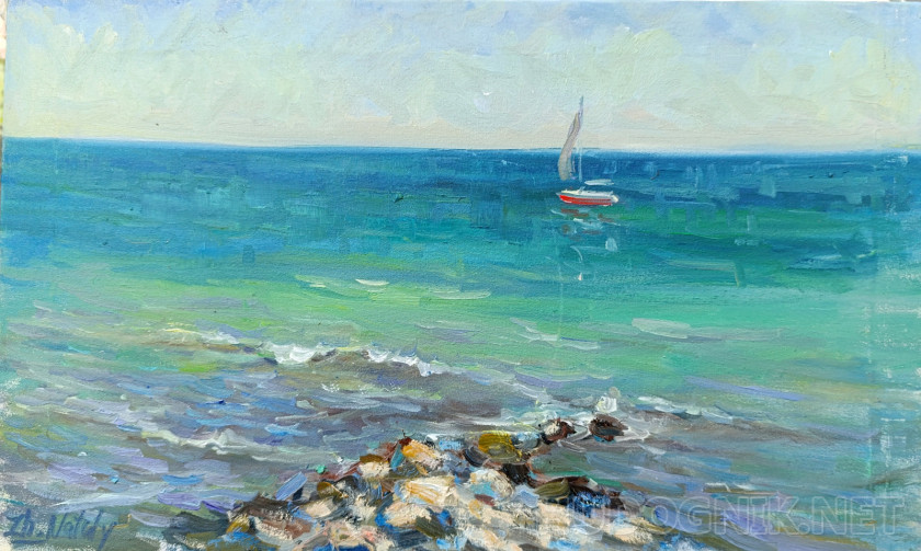 Running on the waves. Plein air ZhNataly