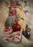 Armenian still life with pomegranates