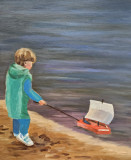 Playing with a boat