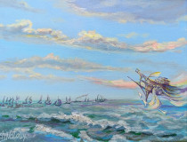 Paisaje marino, ZhNataly, artista ZhNataly, artista Taganrog, artista Gelendzhik, pintura Taganrog, pintura Gelendzhik, pintura del mar comprar, surrealismo, comprar pintura,