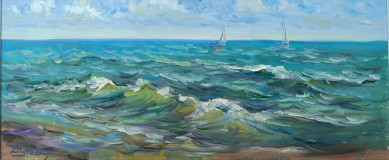 El marinero lo sopló. Mar Negro. Plein Air ZhNataly