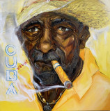 Un cubano con un cigarro