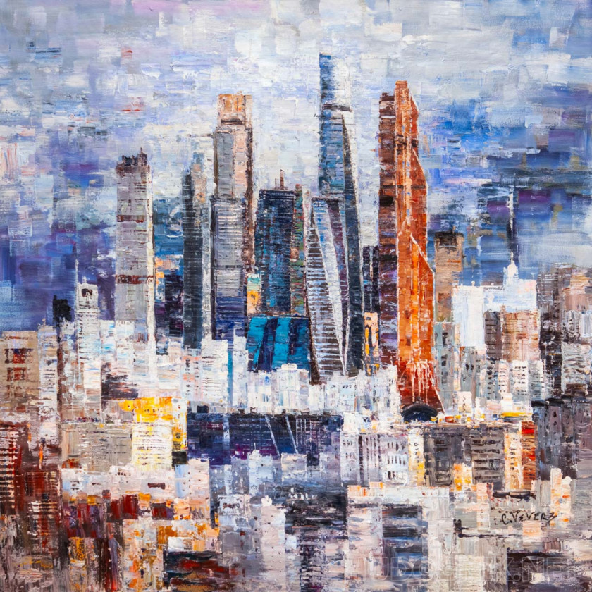 Hasta las nubes. Vista de la ciudad de Moscú