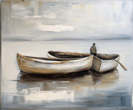 El silencio de la laguna matutina