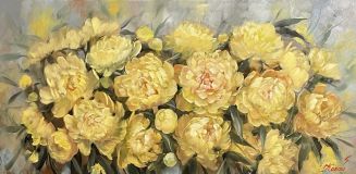 Yellow peonies