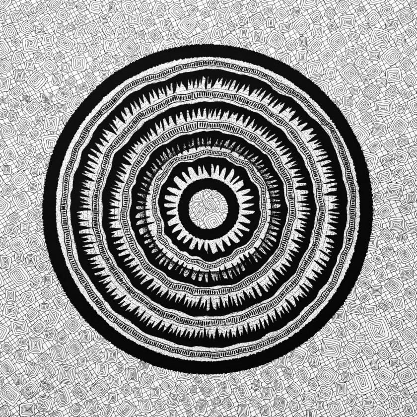 Angry Vinyl record Plate Black and White Abstract art
