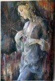 Girl under an umbrella