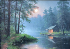 Landscape with moon
