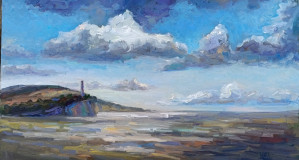 Mar negro marrón. Otoño. Plein Air ZhNataly