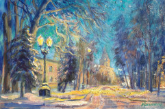Winter evening at Izmailovo Manor