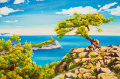 Beautiful afternoon. View of Cape Kapchik.