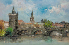 El pulso del casco antiguo. Puente de Carlos. Praga