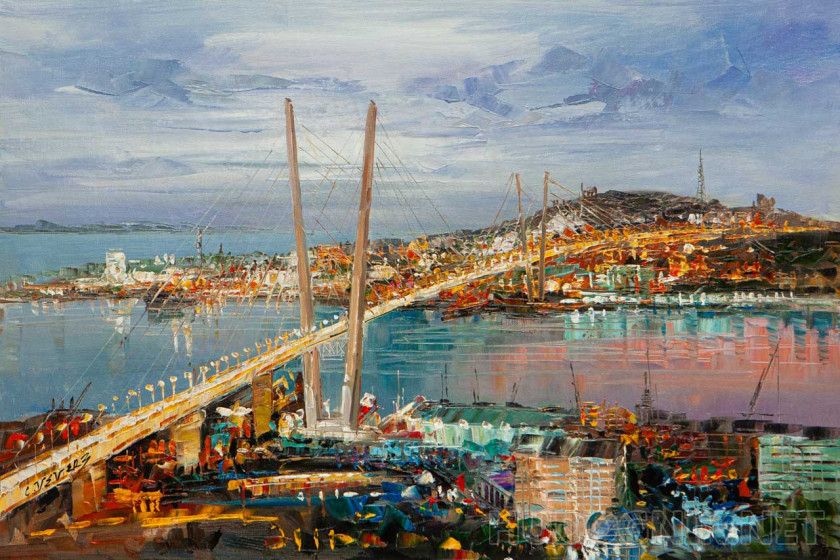 Золотой мост: Ночное сияние Владивостока