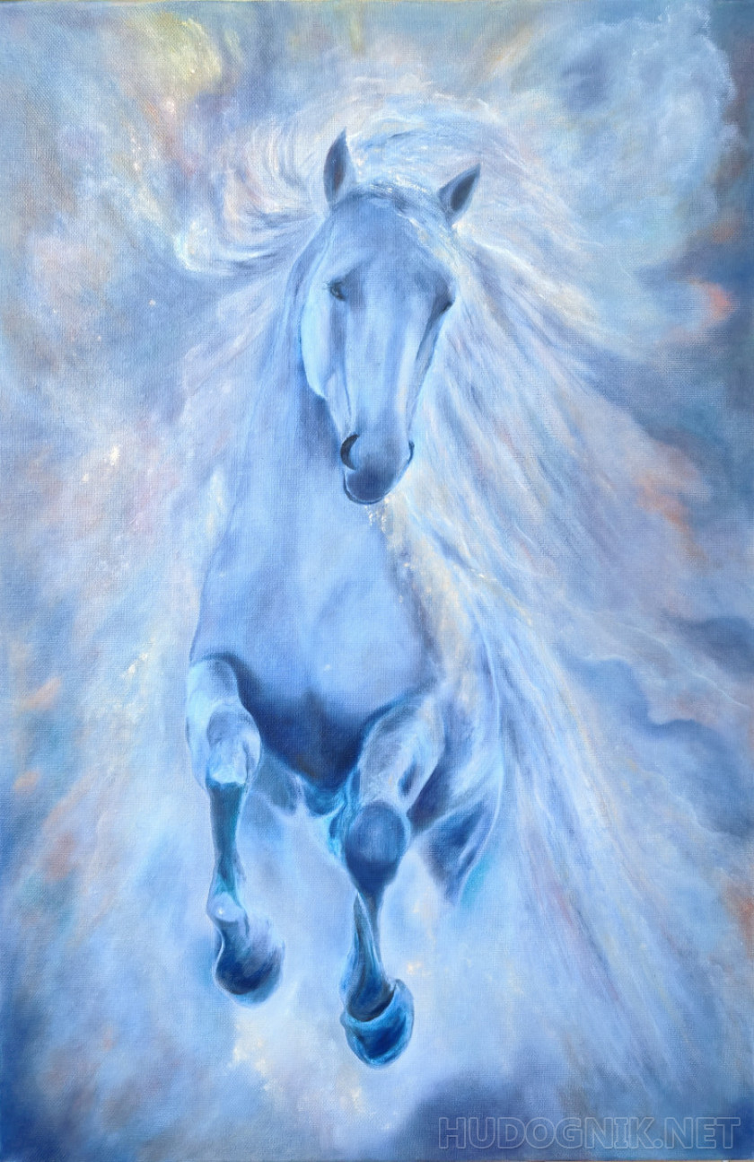 Конь, белая лошадь