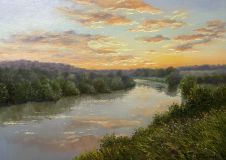 Закат над речкой