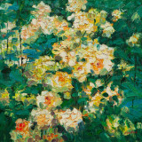 Розы в малахитовой листве