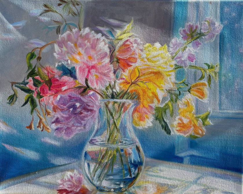 Un Ramo Mágico y Soleado en un Jarrón