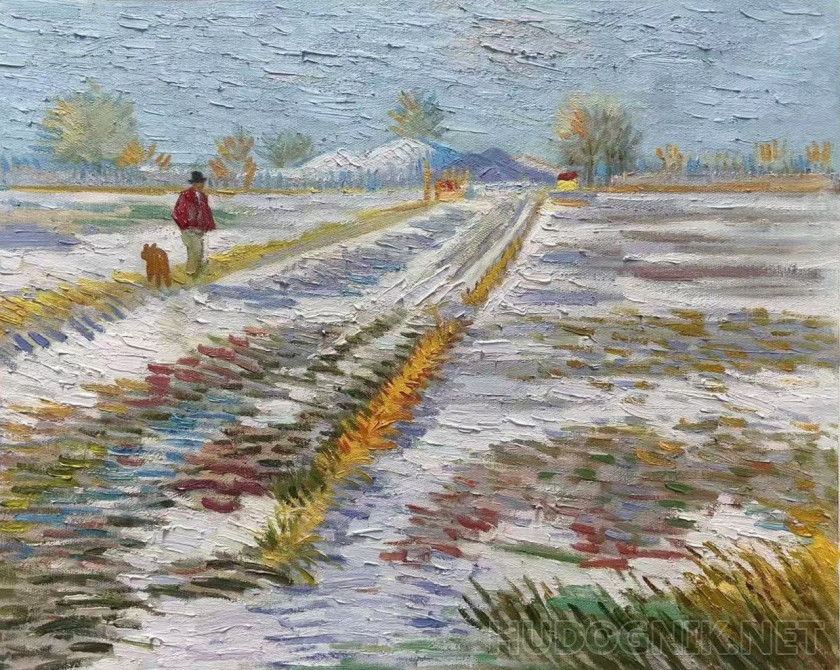 (Копия) Винсента Ван Гога «Снежный пейзаж»