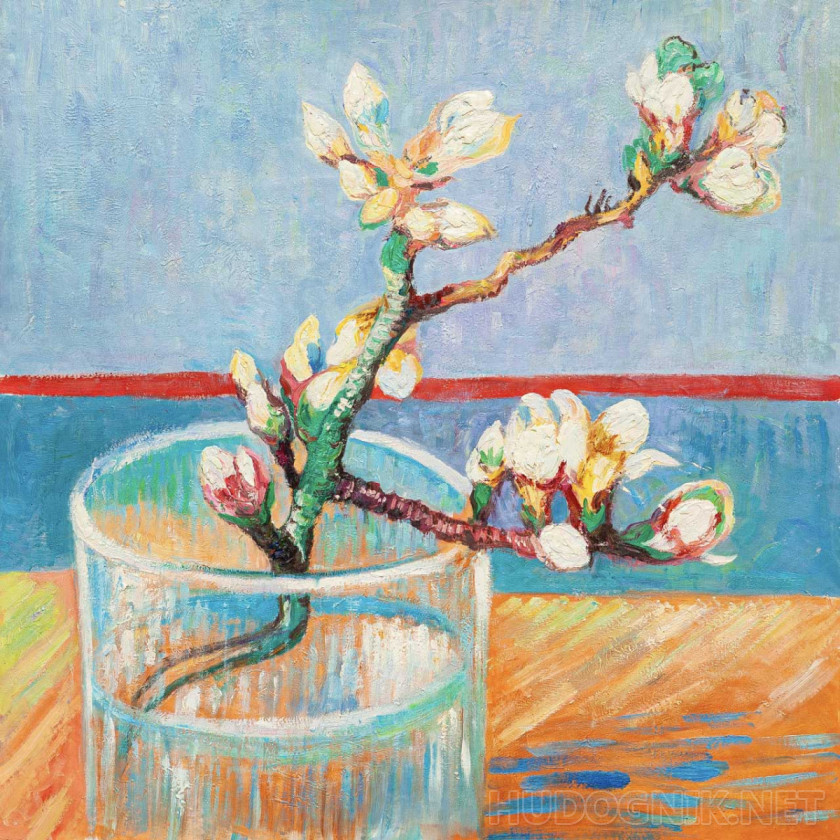 (копия) Ван Гога «Ветка цветущего миндаля в стакане»