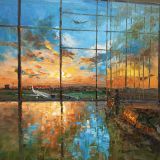 Самолёт. Улетая в закат