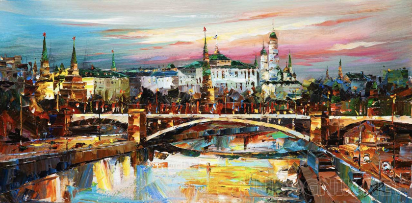 Когда просыпается Москва-река. Вид на Кремль