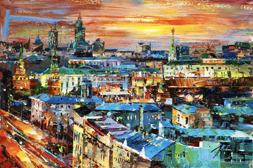 Вечернее сияние Москвы