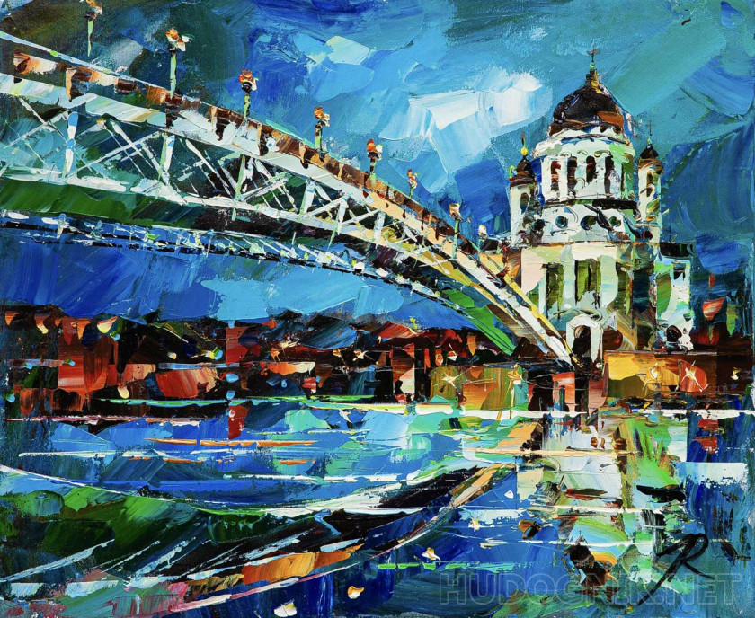 Reflejadas en el espejo del río, la Catedral de Cristo Salvador y el Puente del Patriarca