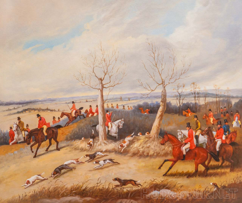 Копия картины Генри Томаса Олкена. Охотничья сцена N3
