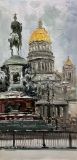 Серебряное небо Петербурга. Исаакиевский собор и памятник Николаю I