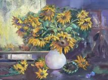 Siguiendo el sol. Un ramo de girasoles